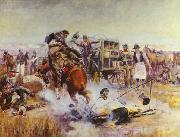 Charles M Russell Bronc to Breakfast France oil painting reproduction